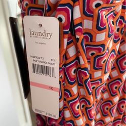 Laundry by Shelli Segal Halter Sun Dress Size 10 NWT