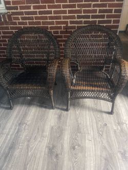 wicker/rattan chair. Two