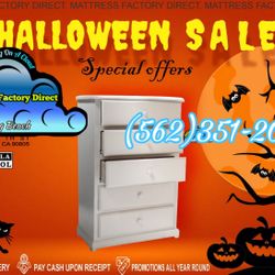 White Five Drawer Pinewood Dresser Cajonera Comoda Nueva 