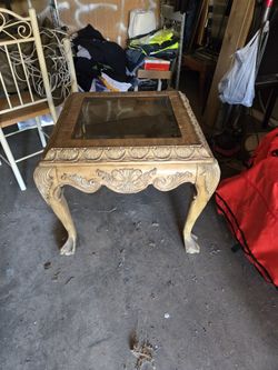 Antique Washed Decorative End Table