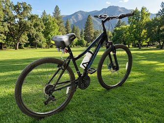 Mongoose Excursion Mountain Bike - Upgraded Comfort Seat + Water Bottle Included!