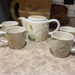 Crate And Barrel Royal Stafford Made In England Tea Pot Set 