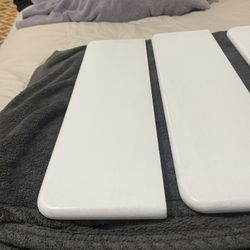White Bullnose Edge Shelves 