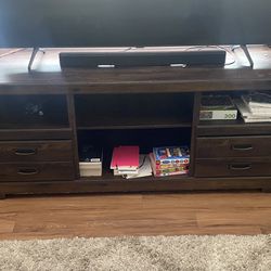 brown tv stand