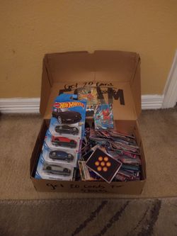 Hot wheels toys / dragon Ball z/pokemon/Konami cards still new