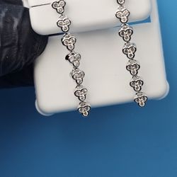 ✨ 2.00 CTW Moissanite Triple-Cluster Drop Earrings – 925 Silver (Push Back) — $50