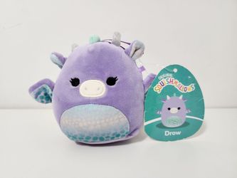 Squishmallows Original Drow Purple Dragon with Teal Scales - Large Ultrasoft Official Jazwares Plush