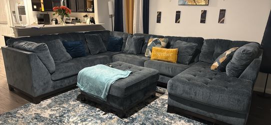 Blue sectional