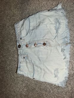 ONETEASPOON Light Wash Distressed Denim Jean Shorts