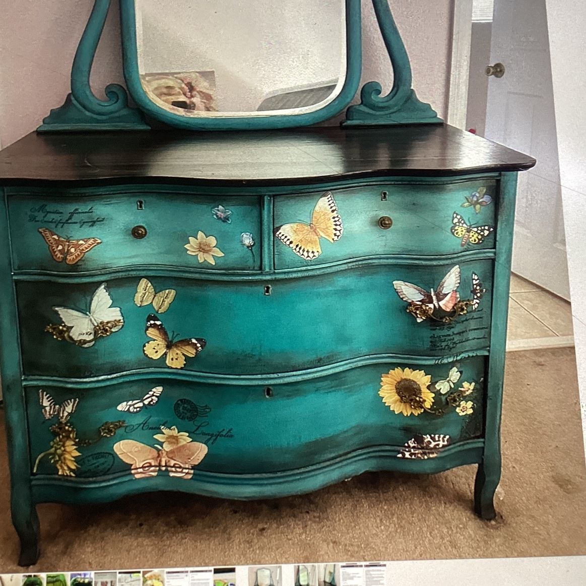vintage dresser with mirror for sale antique Vintage Dresser with Mirror, Hitchcock