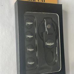 4 ~ Chrysler Black Air Valve Caps 