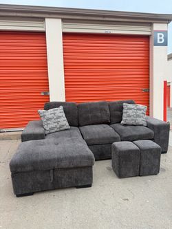 FREE DELIVERY - Super Soft AFW Sleeper Sectional + Ottoman and Storage Chaise!
