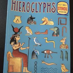Hieroglyphs Book By Joyce Milton With Stencils DIY Egyptian