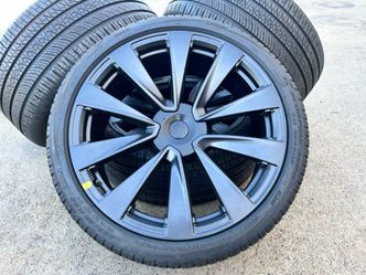 FREE DELIVERY NEW OEM 2025 Tesla Model X Plaid Wheels 265/35/22 285/35/22 Pirelli All Season
