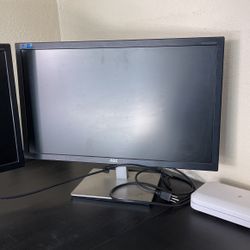 Two Computer Monitors