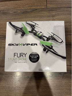 Sky Viper Fury Stunt Drone w/ Remote & Accessories