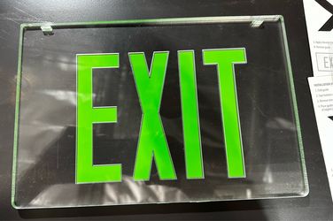 Green LED Exit Sign Face Plate
