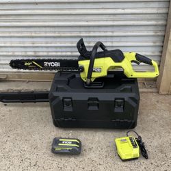 RYOBI 40V HP Brushless 20 in. Battery Chainsaw with 4.0 Ah Battery and Charger
