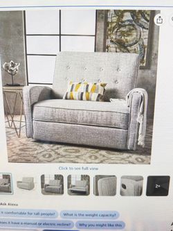 Gray Tufted Fabric Loveseat Sofa