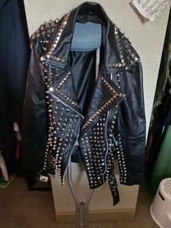 LEATHER JACKET 28” waist -Never used brand new unisex leather jacket