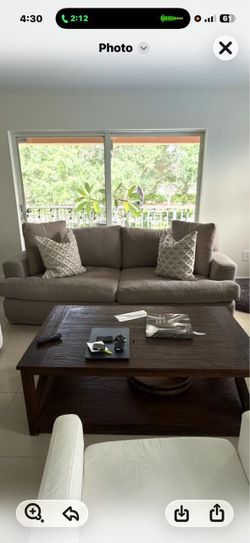 FREE Large Comfortable 3-Seat Sofa / Couch – Taupe Gray