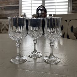 (3) LONGCHAMP CRISTAL D’ARQUES GLASSES
