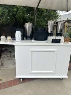 Coffee Bar, Coffee Pots, Coffee Urn, Beverage Bar, Coffee Tea Cart, Beverage Cart,