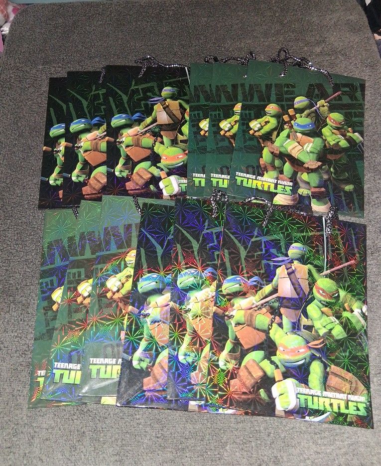 Ninja Turtles Party Bags 12 Pieces