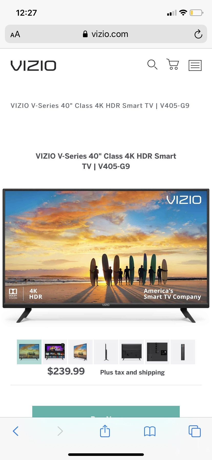 VIZIO SMART TV 40" V SERIES