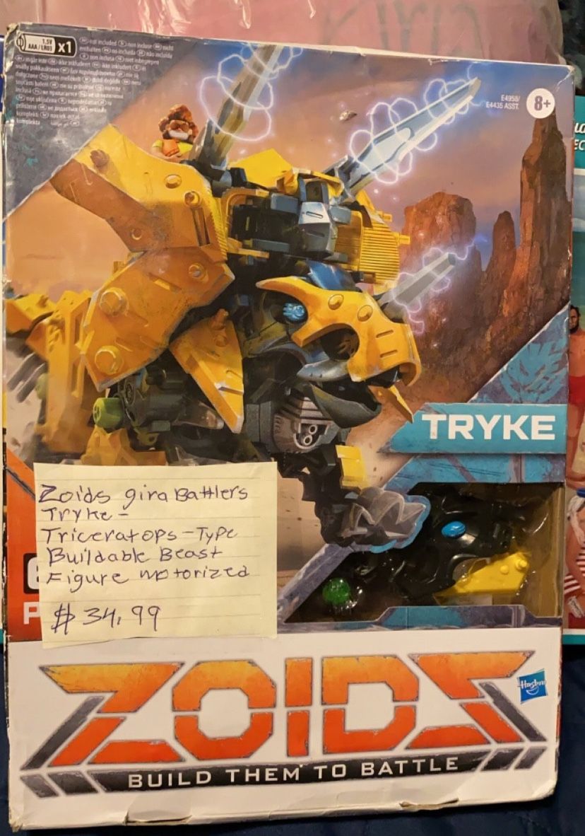 Zoids giga battles tryke- triceratops type buildable beast figure,motorized