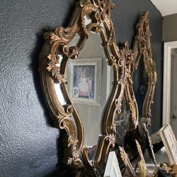 Beautiful Antique Double Mirror 