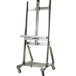 Luxury Eichholtz Polished Nickel TV Stand / Easel