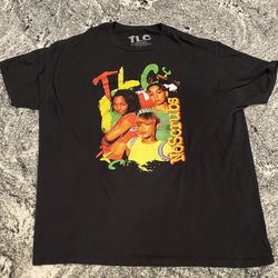 TLC T Shirt No Scrubs Rap Girl Group Graphic Tee Hip Hop Size 2XL. Like New Condition  