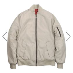 Cream Bomber Jacket XL