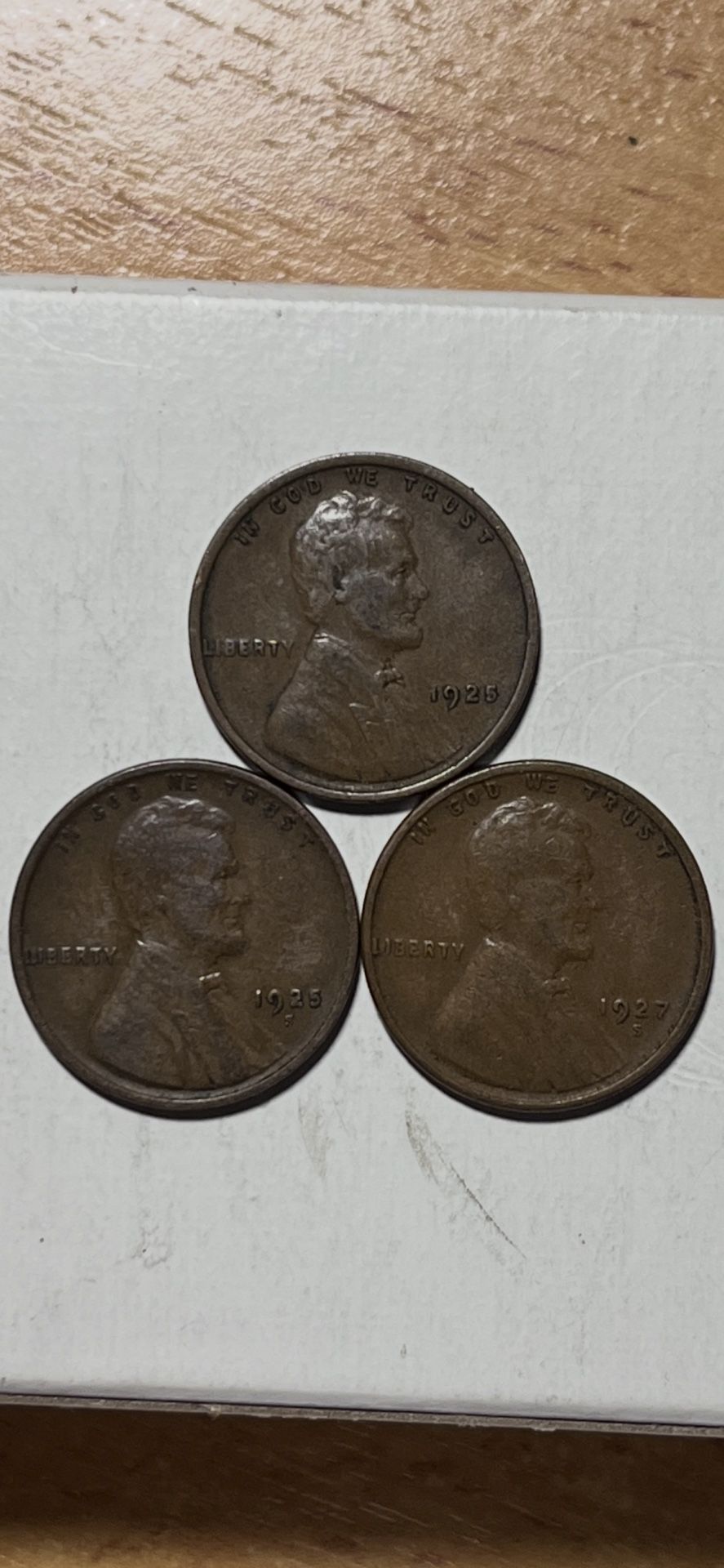 1925 P&S 1927 S Lincoln Wheat Pennies 