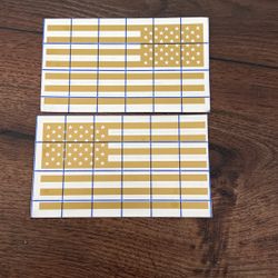 U.S. Flag In Gold Sticker 