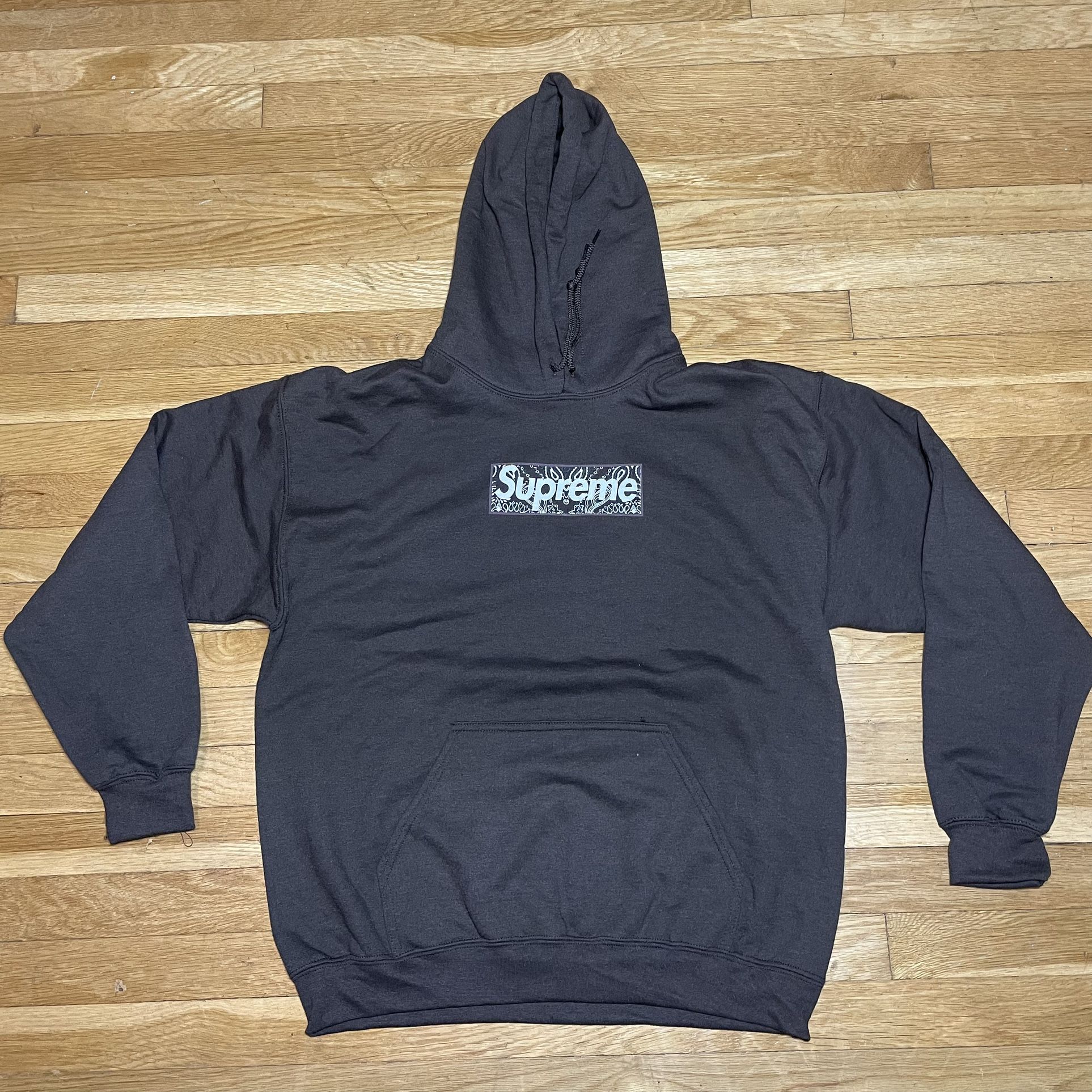 Supreme Bandana Box Logo Hoodie Brown Large
