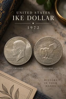 1972 Eisenhower Ike Dollar Coin