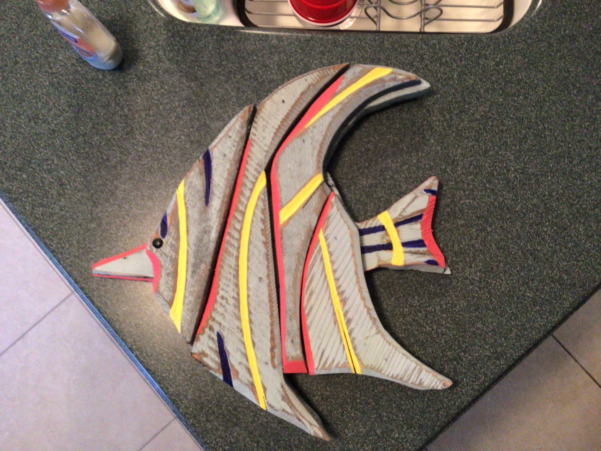 Wooden Colorful Angelfish