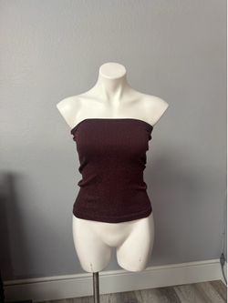 Burgundy Sparkle Tube Top / Skirt