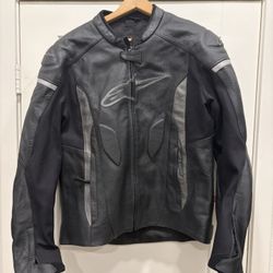 Alpinestars Leather Motorcycle Jacket – Size 46 (L/XL)