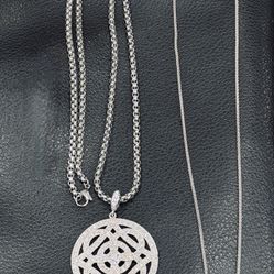 Silver Moisanite Pendant and chain