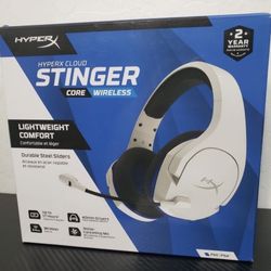 New HyperX HHSS1C-KB-WT/G Cloud Stinger Core – Wireless Gaming Headset, for PS4, PS5, PC, Lightweight, Durable Steel Sliders, Noise-Cancelling Microph