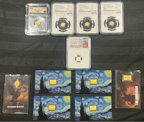 24 K gold Lot .9999 fine NGC AND ICG GRADED