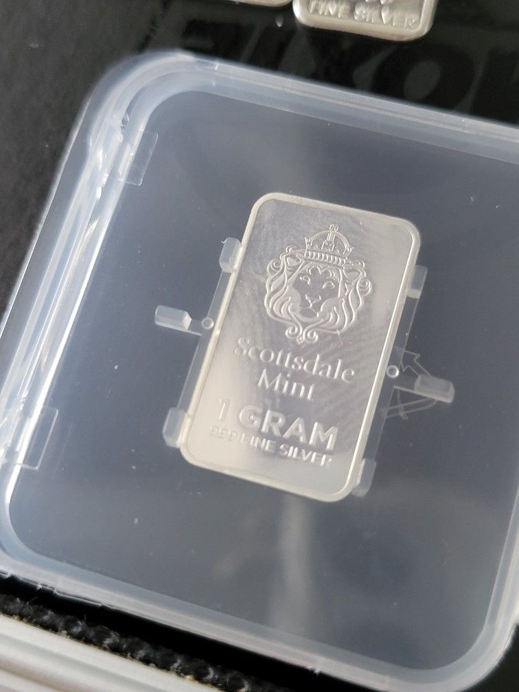 New 🌟  3g Scottsdale Silver Bars [1g Bars] With Protective Case 