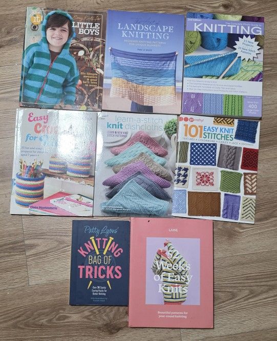 8 Knitting Books Make Boy Sweaters And Wide Range Of Lovely Knitting Items With The Guld of These Book