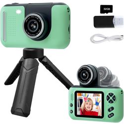 Kids Camera,Kids Camera for Boys,Kids Digital Camera Kids Video Camera for vlogging with 32GB SD Card,Toddler Toys Christmas Birthday Gifts for Boys A
