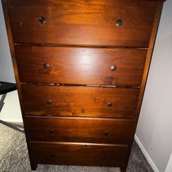Tall Solid Wood Dresser 