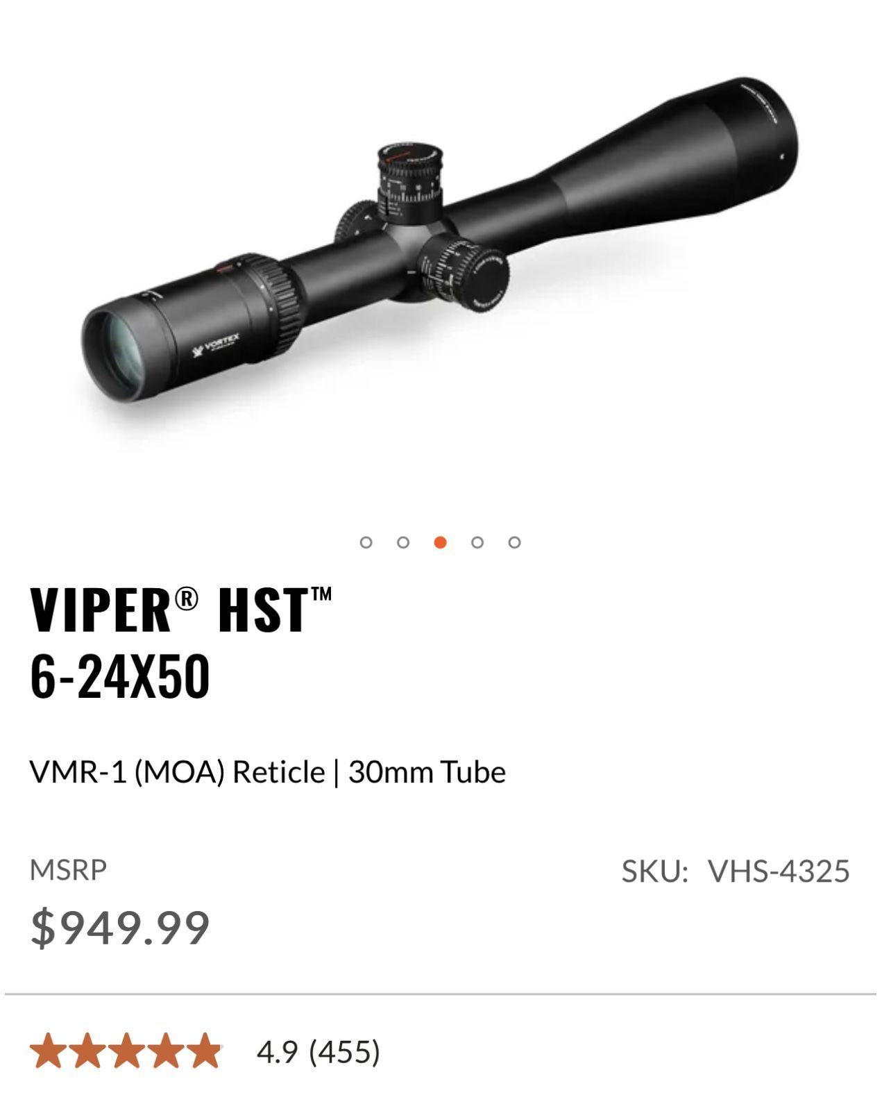 Vortex Viper HST 6-24x50 Riflescope