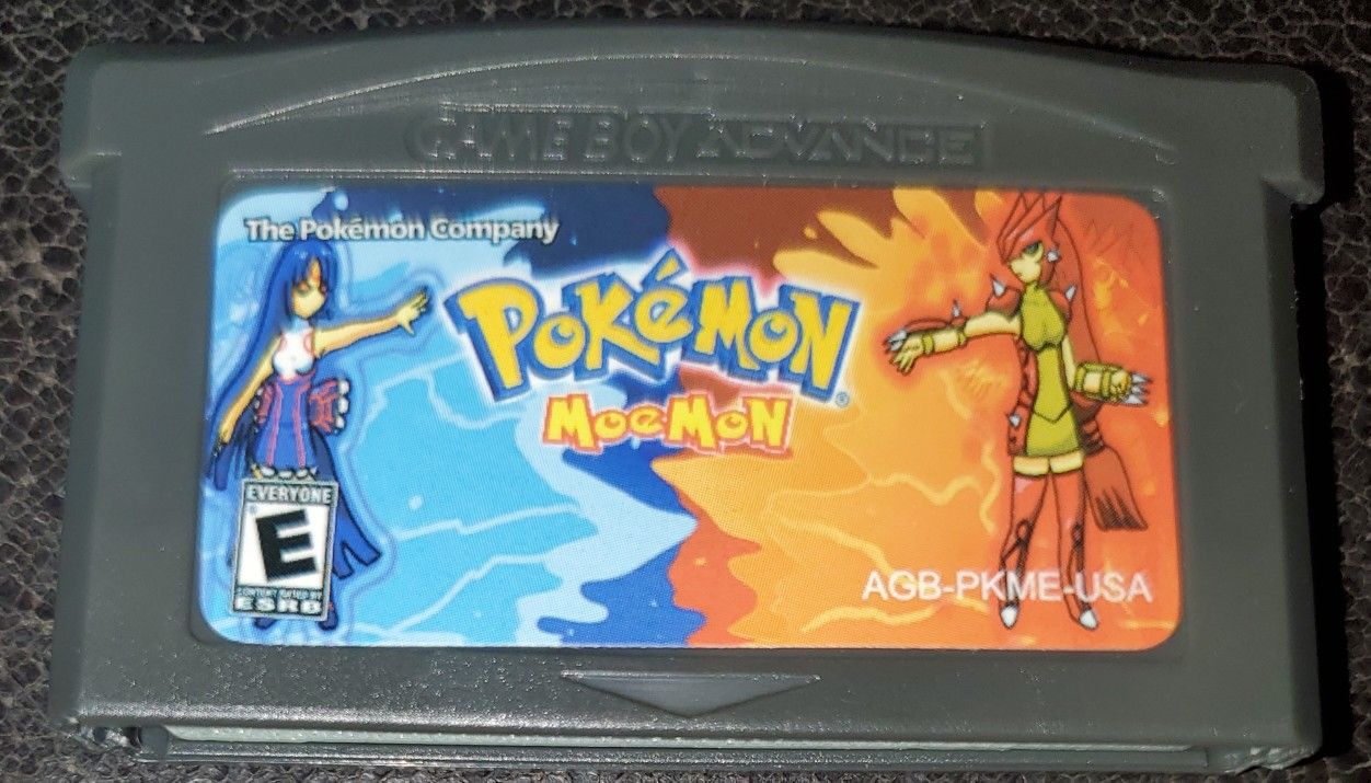 Pokemon Moemon FireRed Game Cartridge Custom ROM GBA Gameboy Advance